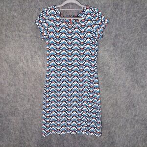 Hatley Dress S Short Sleeve‎ Zipper Seashells Novelty Nautical Resort Sundress